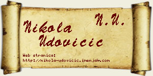 Nikola Udovičić vizit kartica